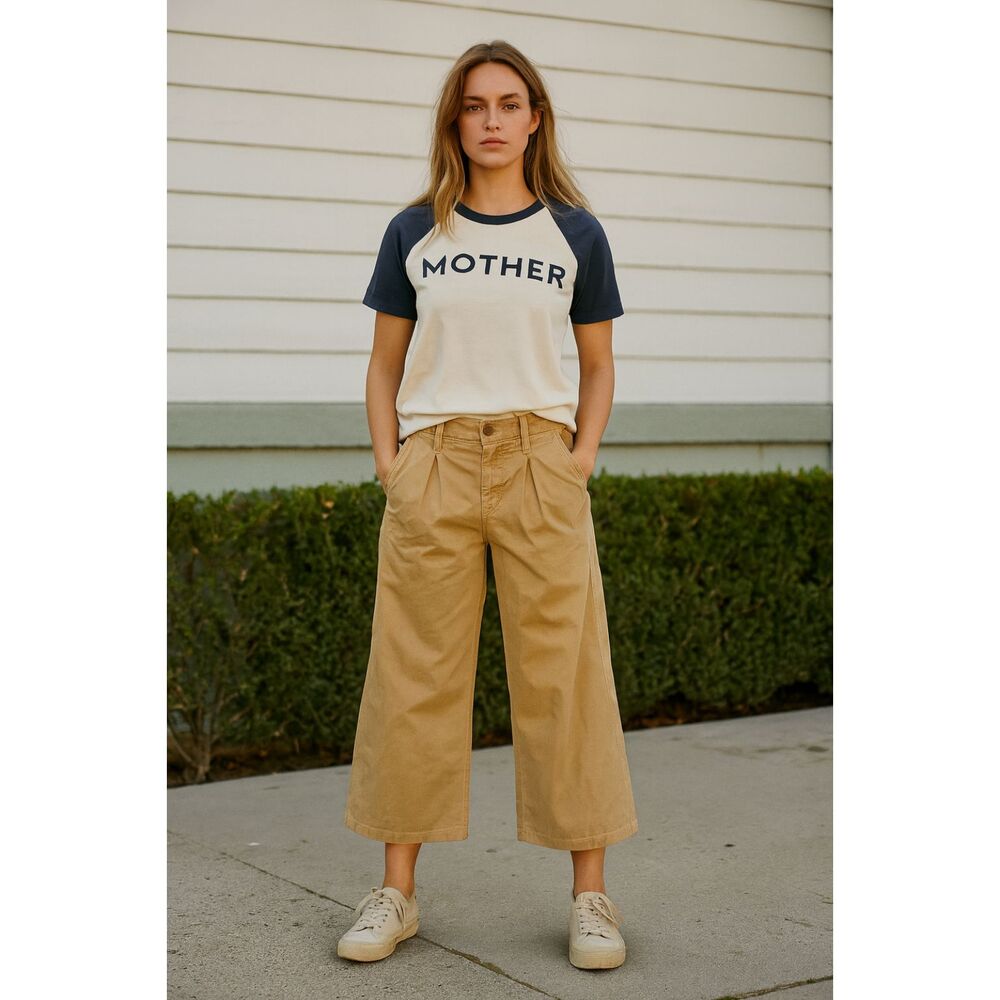 Mother The Pouty Prep Crop Cuff More Than Words Pants Trousers Women's Size 25